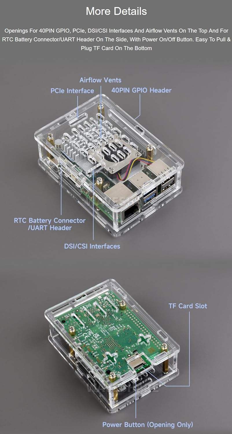 Official 27W USB-C Power Supply for Raspberry Pi 5, 5.1V/5A, 9V/3A, 12V/2.25A, 15V/1.8A, Black US
