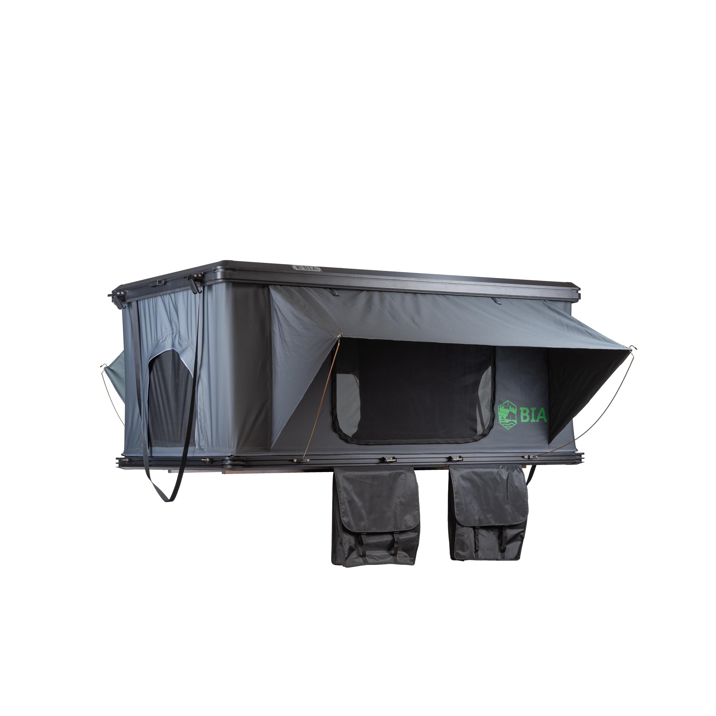 BIA Outdoor Robert - Tenda da tetto rigida, montaggio rapido, resistente alle intemperie e robusta, adatta per SUV e auto, ideale per campeggio e avventure all'aperto, con materasso e scaletta