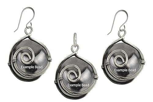 Miniatura 3 de Frosted Lime Green Sea Glass 10mm Infinity Spiral Pendant in Steel, Copper, Bronze, Black Iron, Titanium, Sterling Silver, 14K Gold, Rose Gold, or