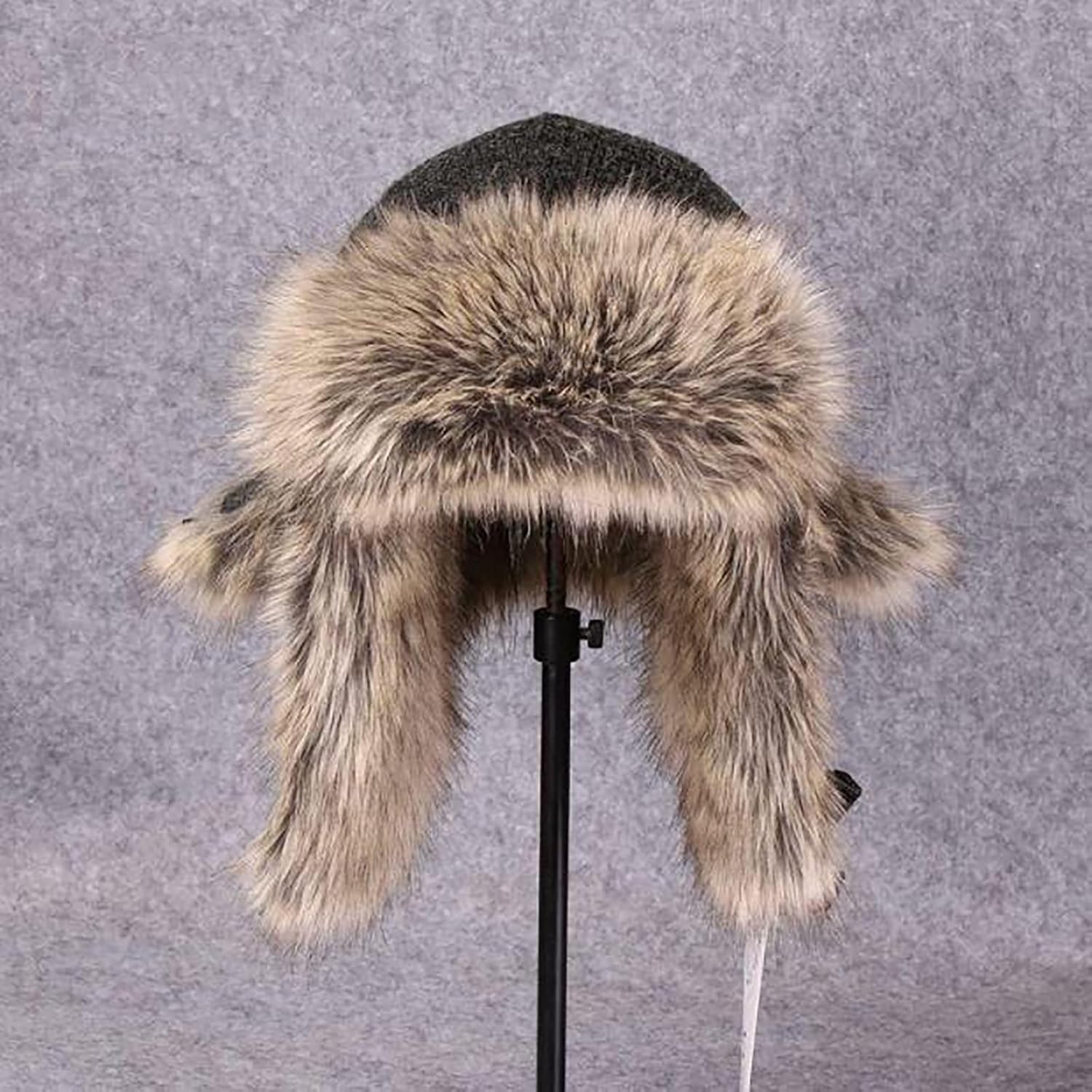 Bomber Hat Unisex Bomber Hats Warm Trapper Trooper Cap Earflaps Outdoor Hunting Hat Winter