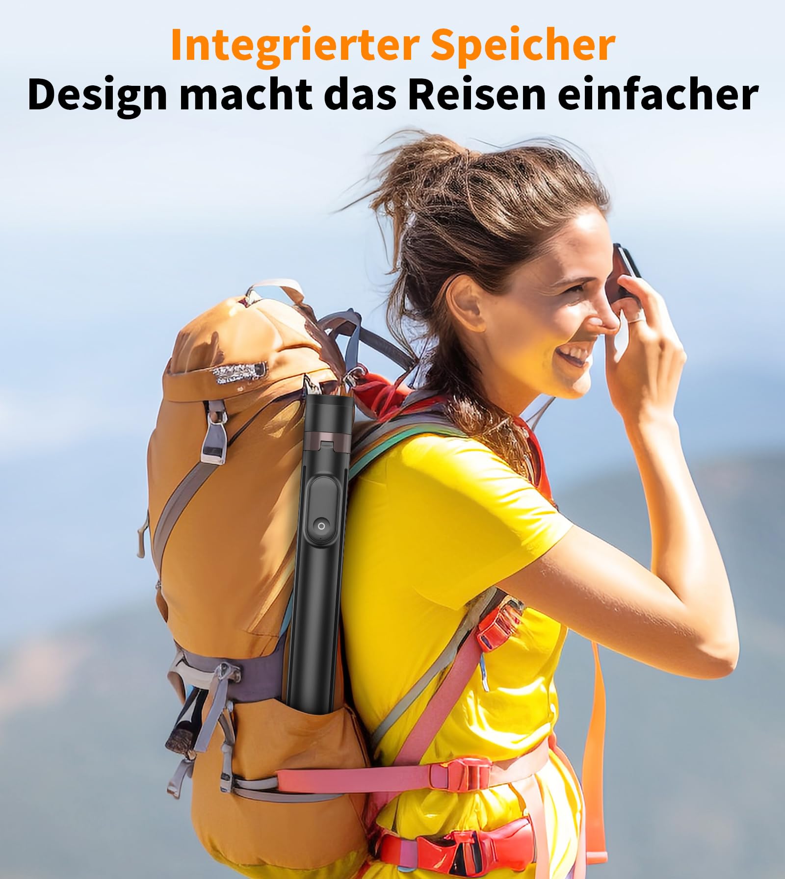 TONEOF 168cm Automatisches Selfie Stick Handy Stativ, Handy Halterung mit Magnetischer Wiederaufladbarer Fernbedienung,360° Drehbar Stativköpfe Ständer mit 2 Rotationsachsen für iPhone/Android–Schwarz