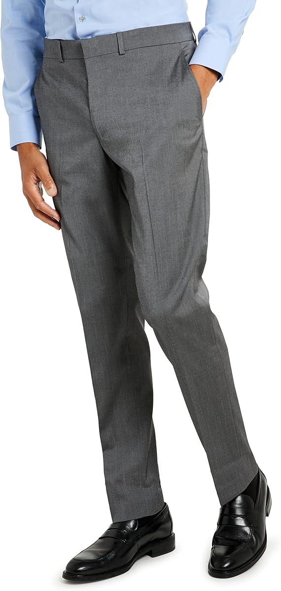 Kenneth Cole REACTION Men's Suit Pants, Silver, 33W x 30L