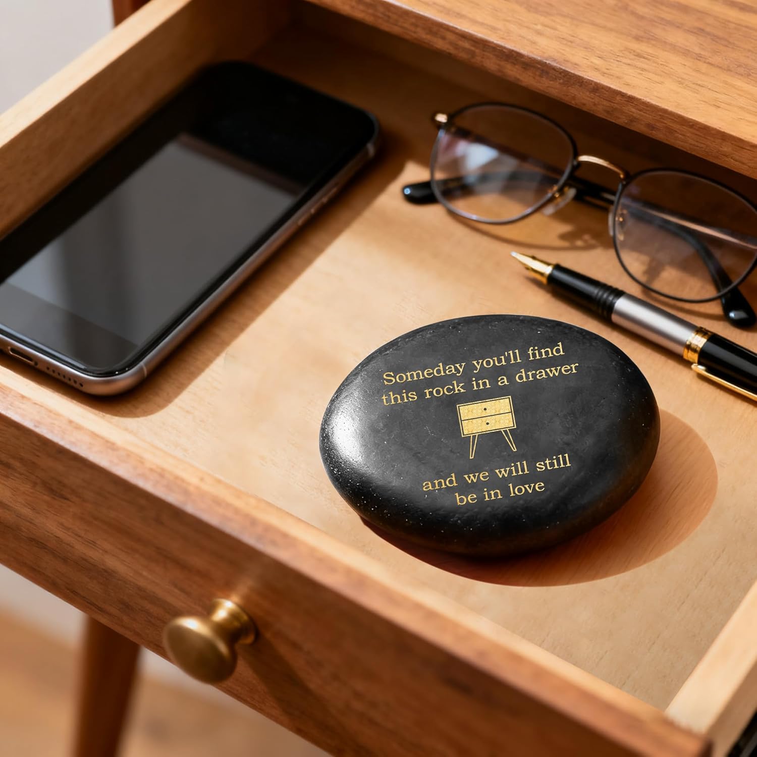 Gifts for Him, Happy Anniversary Engraved Stones Rock for Men, Romantic Anniversary for Him, You Are My Rock Heartwarming Wedding Gifts for Boyfriend Husband from Her, We Will Still be in Love Anniversary Decorations Gifts - Image 3