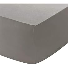 LinenZone Egyptian Cotton 200 Thread 30CM/12 Deep Fitted Bed Sheet, Single - Grey