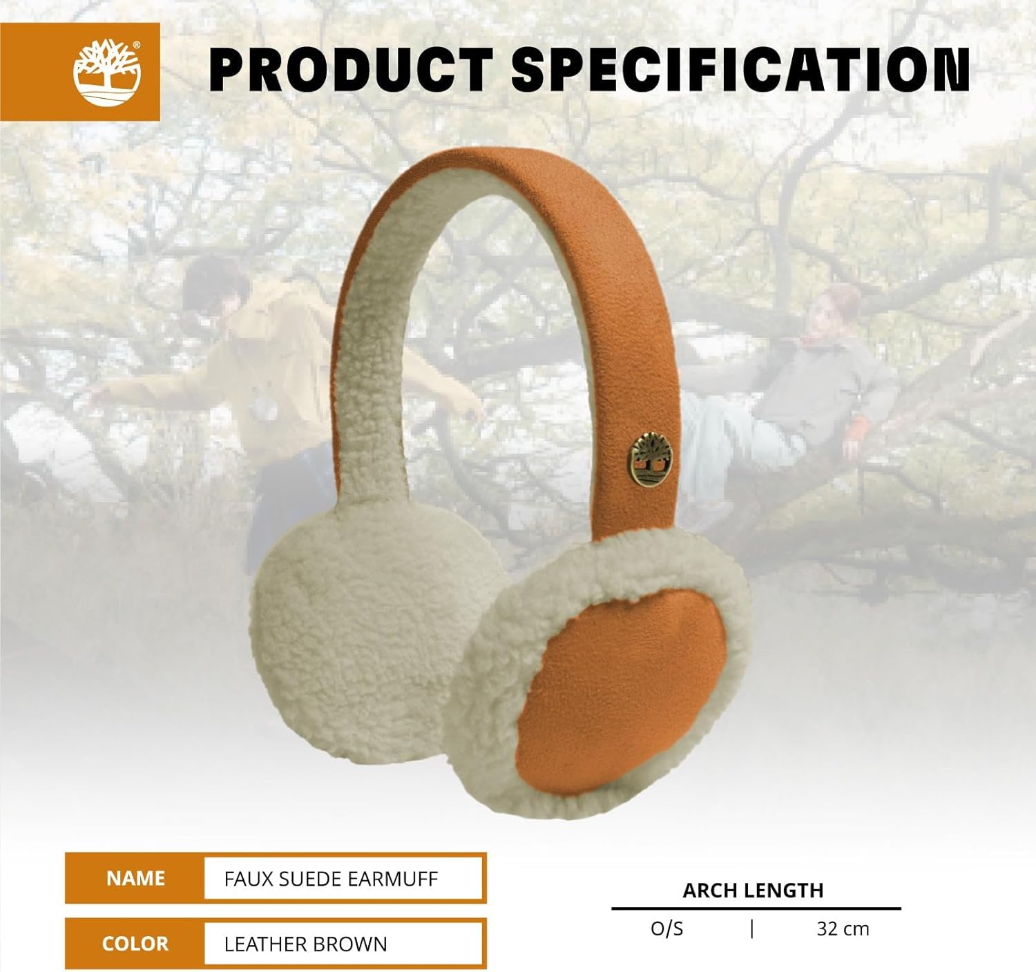 Timberland Women’s Faux Suede Earmuffs - Soft Fleece-Lined, Adjustable Fit, Warm Winter Ear Warmers for All-Day Comfort - Image 5