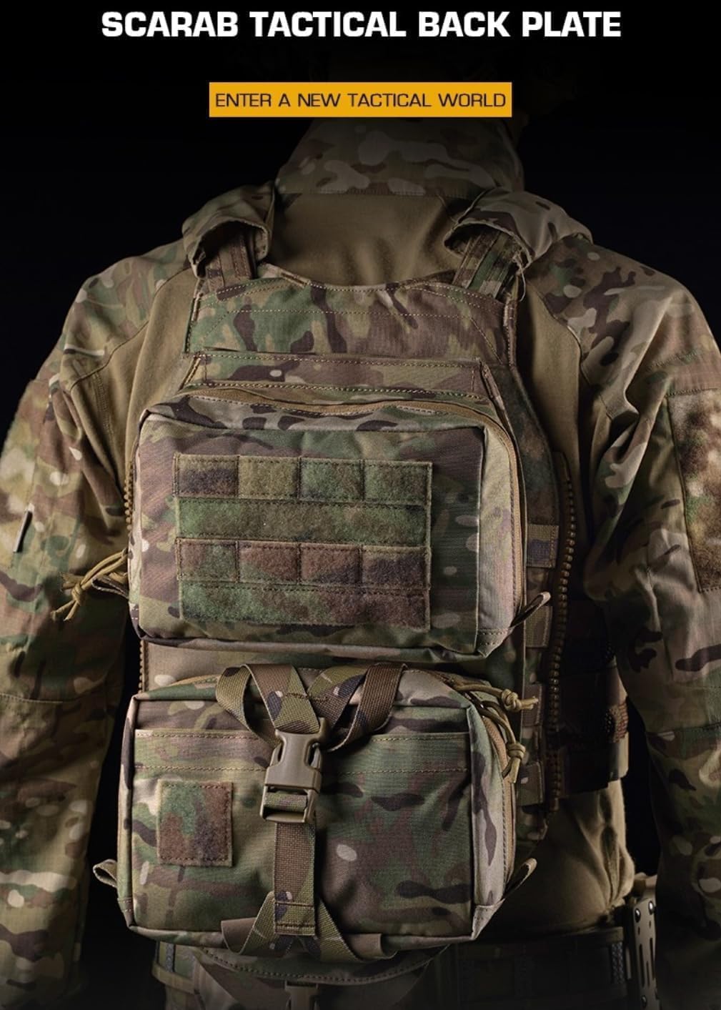 Back Panel Re-moveable Medical Pouch Upper Zippered GP Pouch Ultra-Light MOLLE System Hunting Vest Accessories