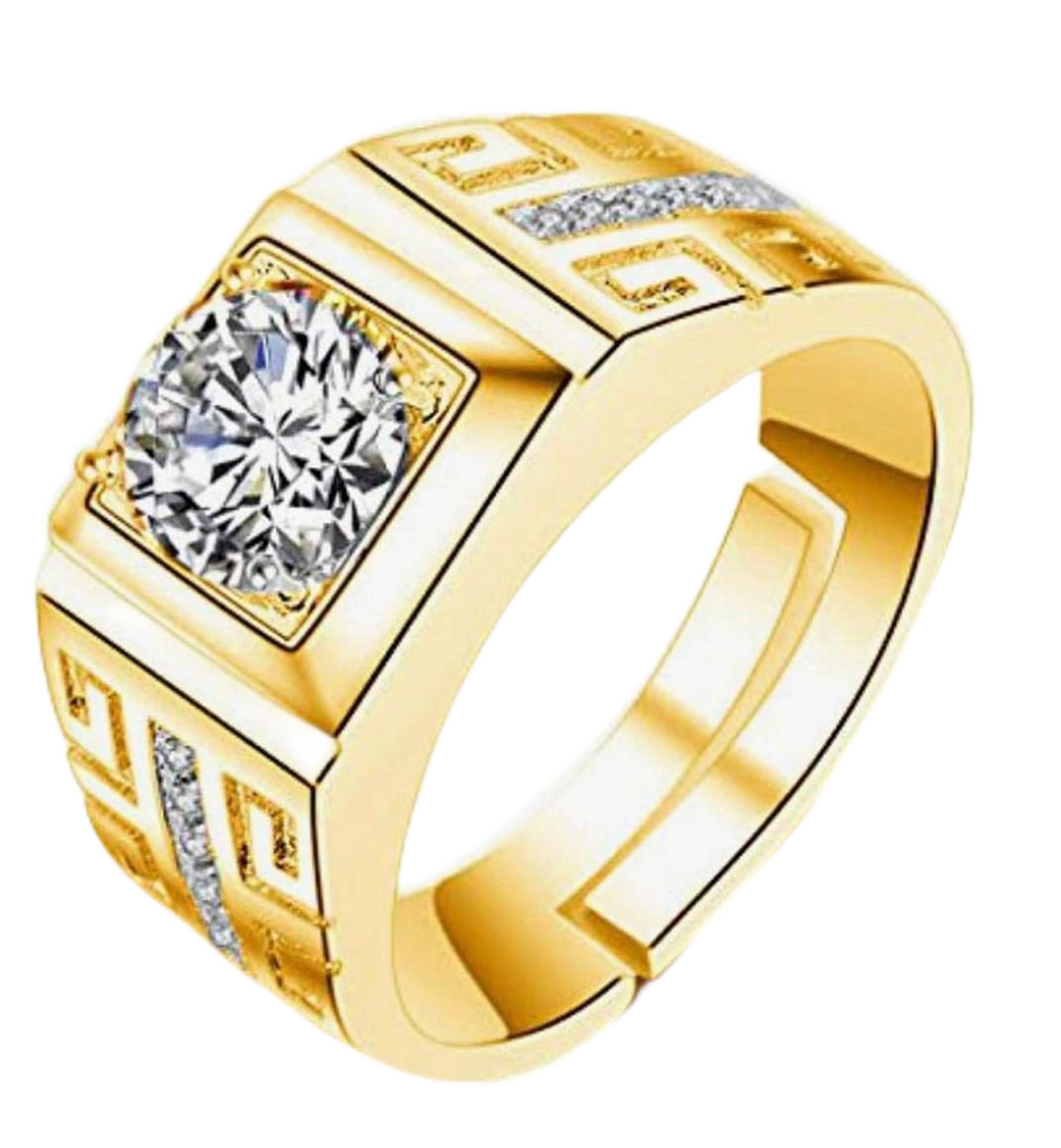 Gold Silver Black Color Finger Ring-Thumb Ring Valentine gift(GoldBandMattyRing(Size-17))-image-44