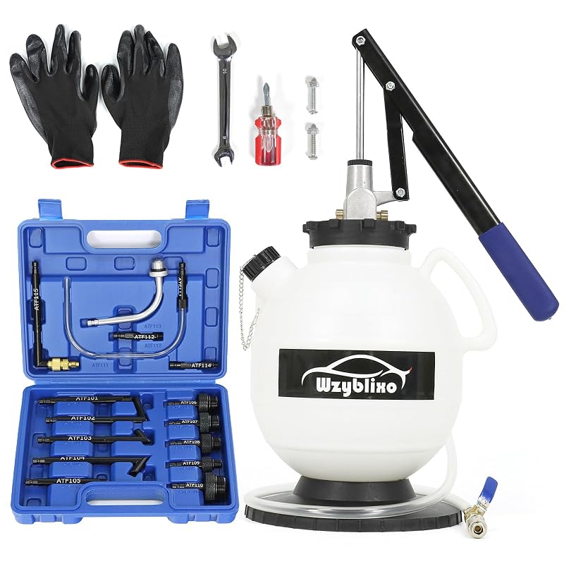 Kit de Bomba Manual para Abastecimento de Fluido de Transmissão 7,5 L com 15 Adaptadores ATF Wzyblixo