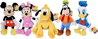 Disney Gang 9" Bean Plush Mickey Minnie Mouse Donald Pluto Goofy - 5 Pack
