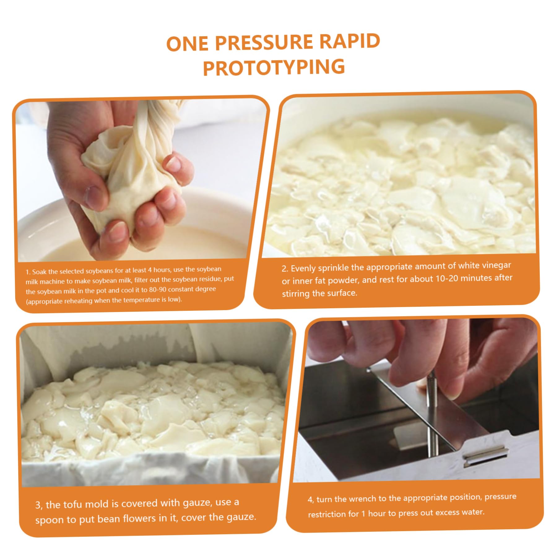 Tofu Press, appuye en Tofu en Acier Inoxydable, Fabricant de paneer réglable avec Trou de vidange et Plate