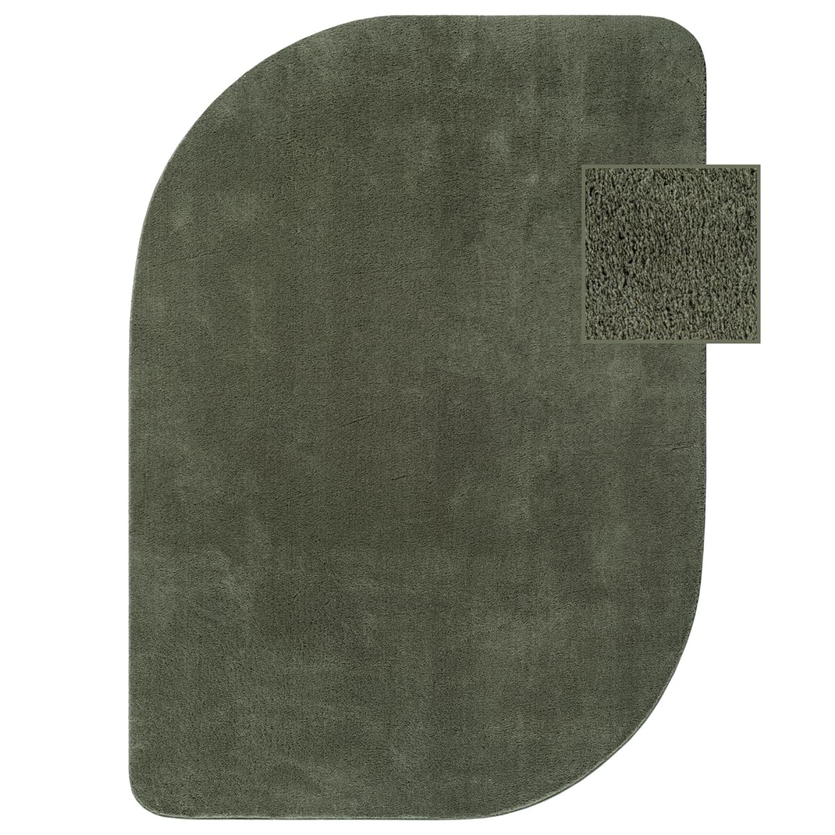 the carpet Relax Shape – Tapis en Fausse Fourrure, Moelleux, avec Dessous antidérapant, Lavable, Super Doux, Vert, 160 x 220 cm