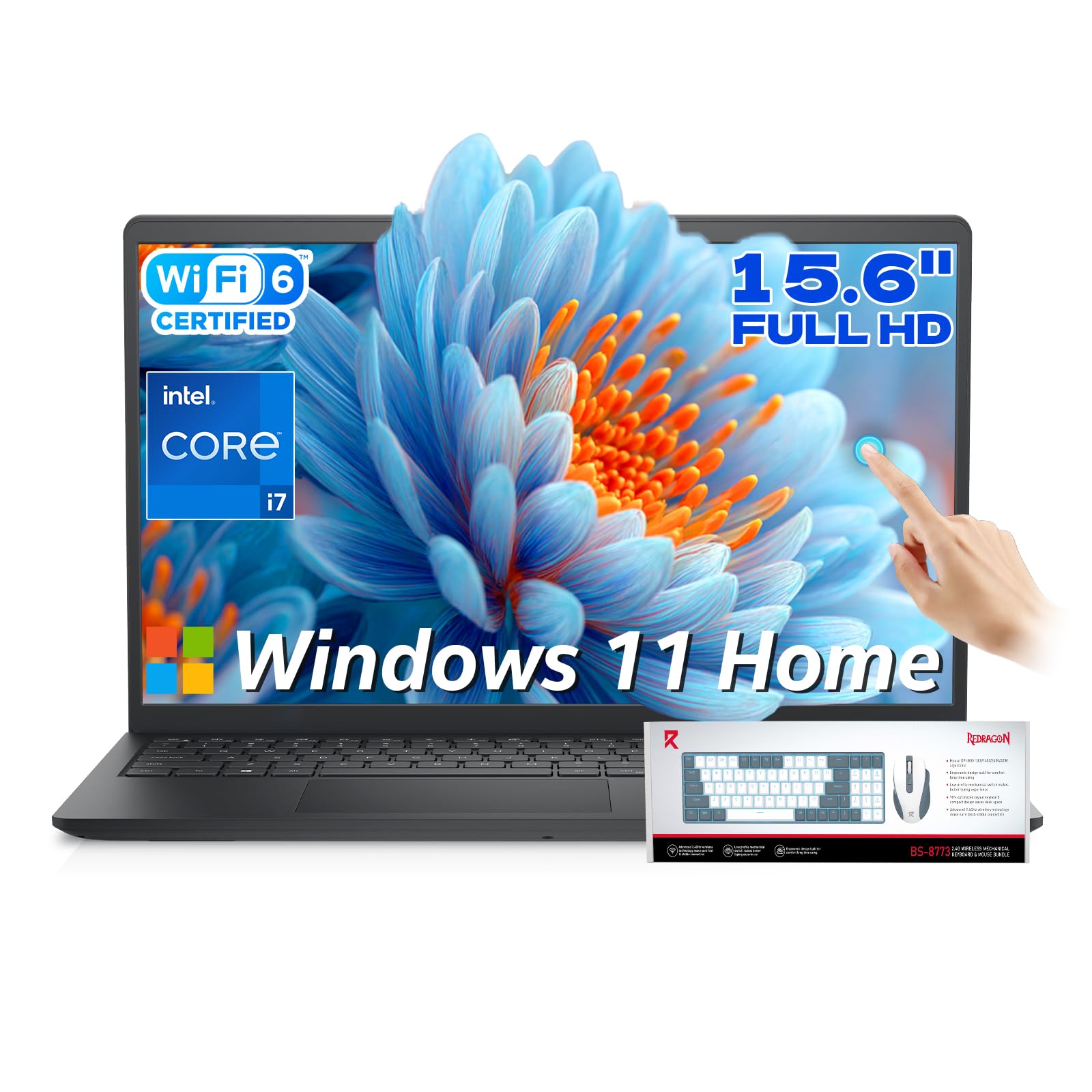 15 Touchscreen Laptop for Business & Home, Intel 13th Core i7-1355U (10-core), 32GB RAM, 1TB SSD, 15.6" Touch Screen FHD Anti-Glare Display, Windows Copilot, Wi-Fi 6, Windows 11 Home
