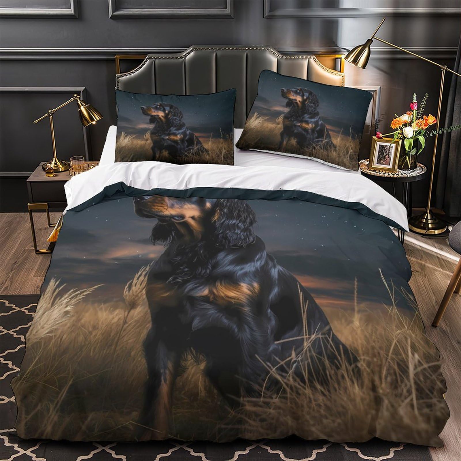 Parure de lit hypoallergique avec fermeture éclair 140x200