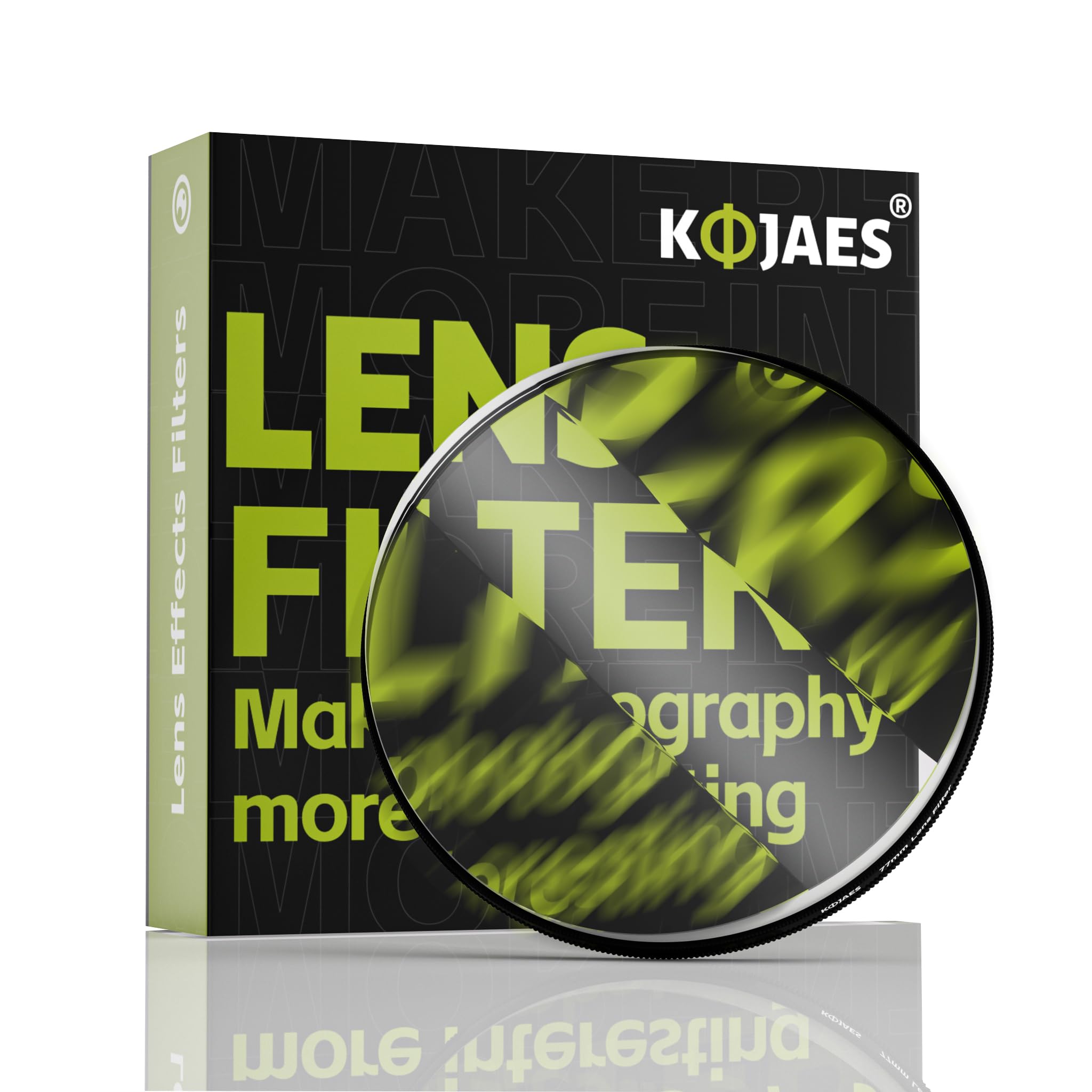 KOJAES Prism Lens 77mm Vortex Filter- Creative Bokeh Swirl Effect Lens Filter for Dreamy Portraits and Night Photography