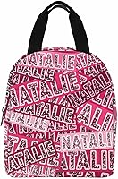 Vista 40 de InterestPrint Bolsa de almuerzo personalizada con nombre, lonchera de mariposa rosa degradada, regalo personalizado para nieta, nieto, sobrino