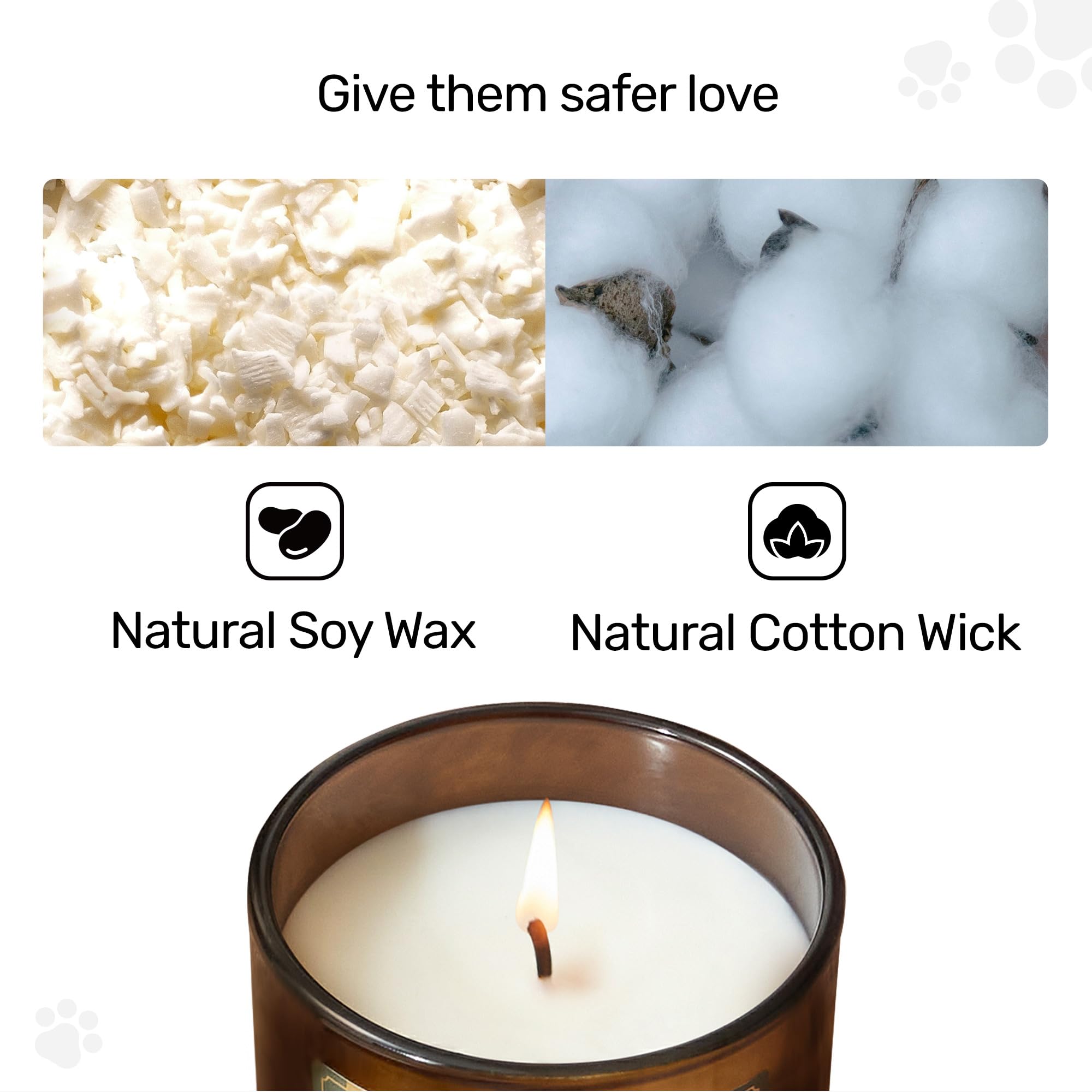 Vela Eliminadora de Olores, Lavanda Cedro Vela perfumada, Pet-Friendly Velas de Soja, 60 Horas, 200g