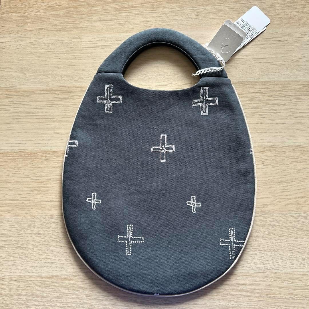 ミナペルホネン エッグバッグ frost garden ライトブルー mina