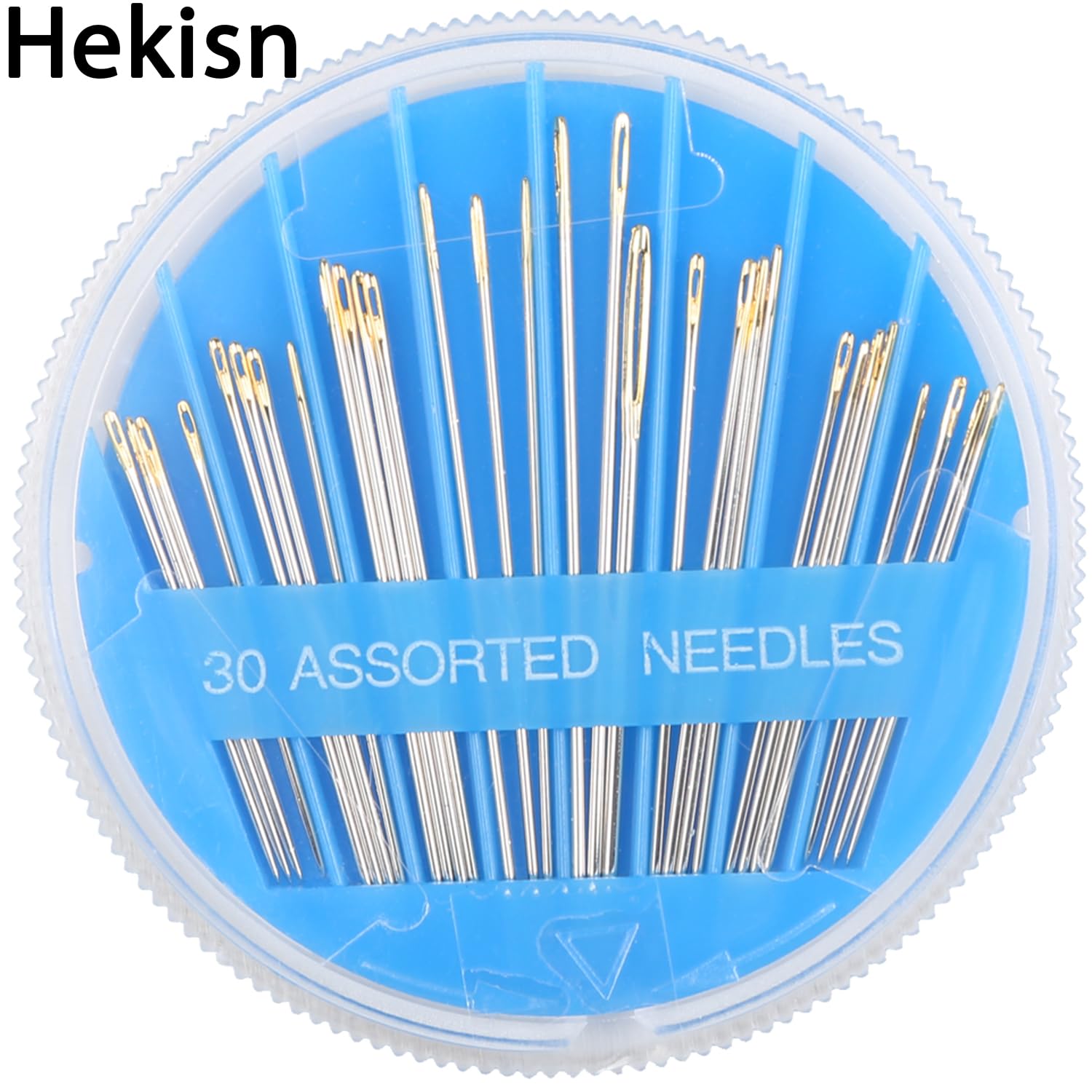 Hekisn 30pcs Premium Hand Sewing Needles, 6 Sizes 30-Count