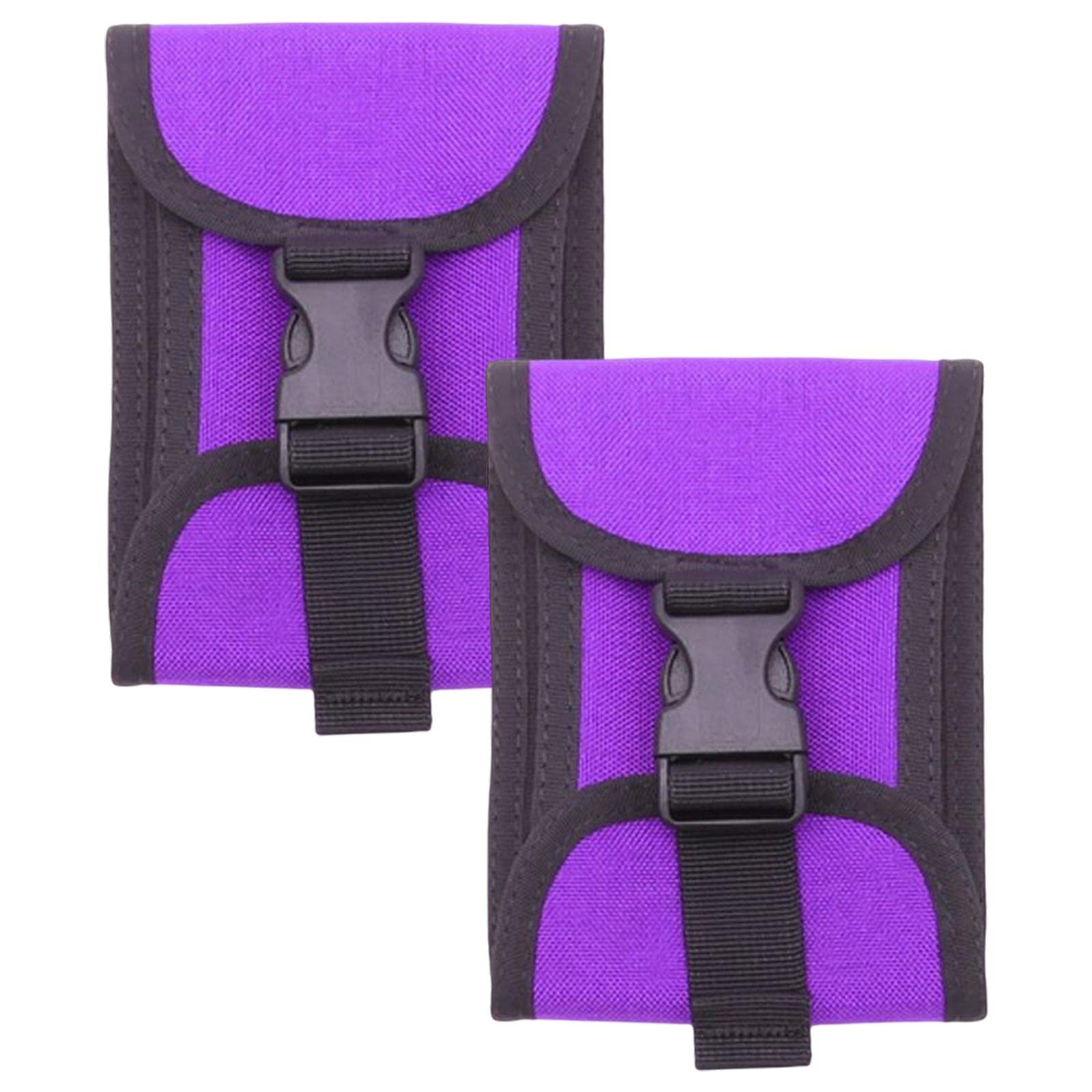 Fancyes Set of 2 Scuba Diving Weight Belt Pocket Accessories with Buckle High Strength 2kg, Purple
