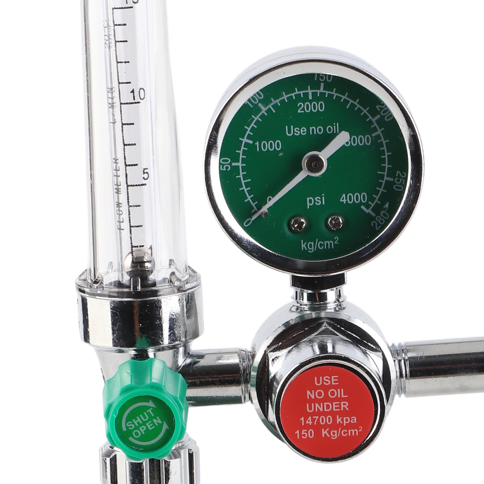 Regulador de presión de oxígeno, regulador de flujo de aire 0-100mpa, medidor reductor de presión de gas de oxígeno profesional, medidor de flujo de aleación de aluminio, regulador de flujo de gas red