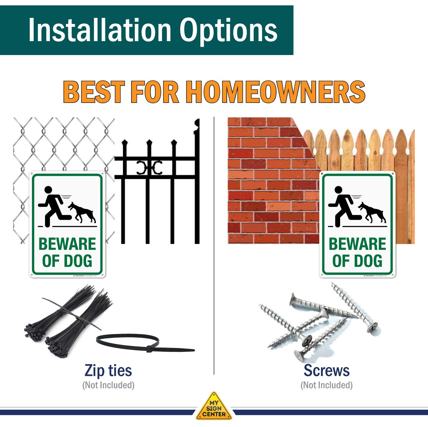 One-Day Sale: Up to 50% Off Beware of Dog Sign, Outdoor Rust-Free Metal, 10 X 14 - by My Sign Center, A82-465AL π₯ Beware of Dog Sign, Outdoor Rust-Free Metal, 10 X 14 - by My Sign Center, A82-465AL