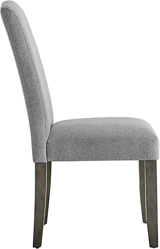 Miniatura 6 de Steve Silver Co Emily - Silla auxiliar de comedor, juego de 2 sillas, tela 100% poliéster, patas cónicas de madera maciza, estilo transitorio,