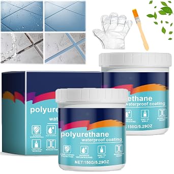 2025 New Polyurethane Waterproof Coating, 150g Polyurethane Waterproof Coating, Invisible Waterproof Anti-Leakage Agent, Super Strong Waterproof Leak Repair Coating Gray, 2