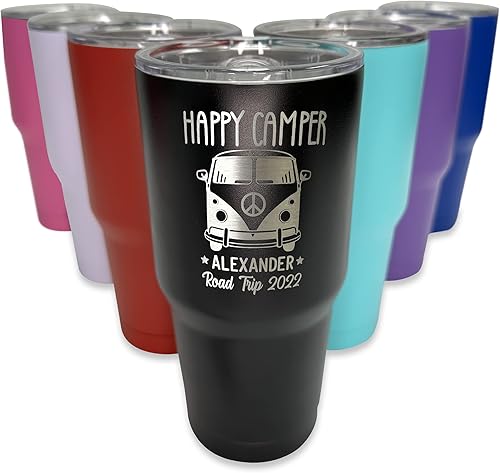 TEEAMORE Vaso personalizado para aniversario, cumpleaños, despedida de soltera, grabado con láser, acero inoxidable, 30 onzas, taza de viaje aislada