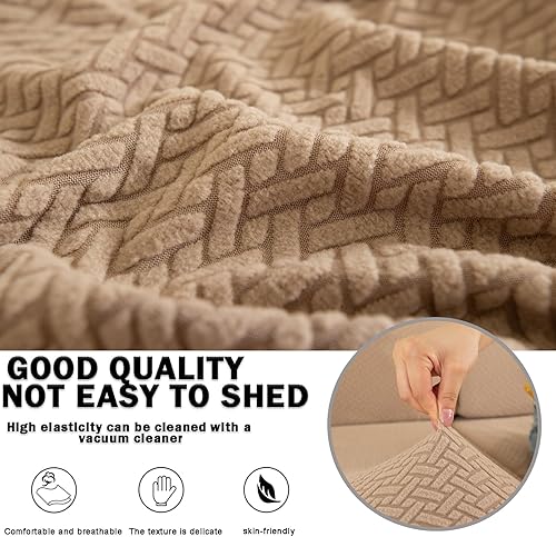 Miniatura 3 de Fundas de sofá suaves y flexibles, fundas de cojín de repuesto para sofá, fundas de cojín elásticas y suaves para sofá en forma de L, fundas de