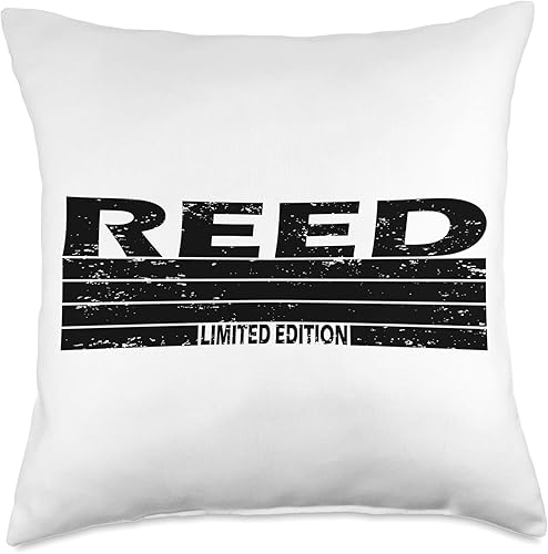 Retro Vintage Limited Edition Last Name Sunset Tee Reed Surname Limited Edition Retro Vintage Style Sunset Throw Pillow, 18x18, Multicolor