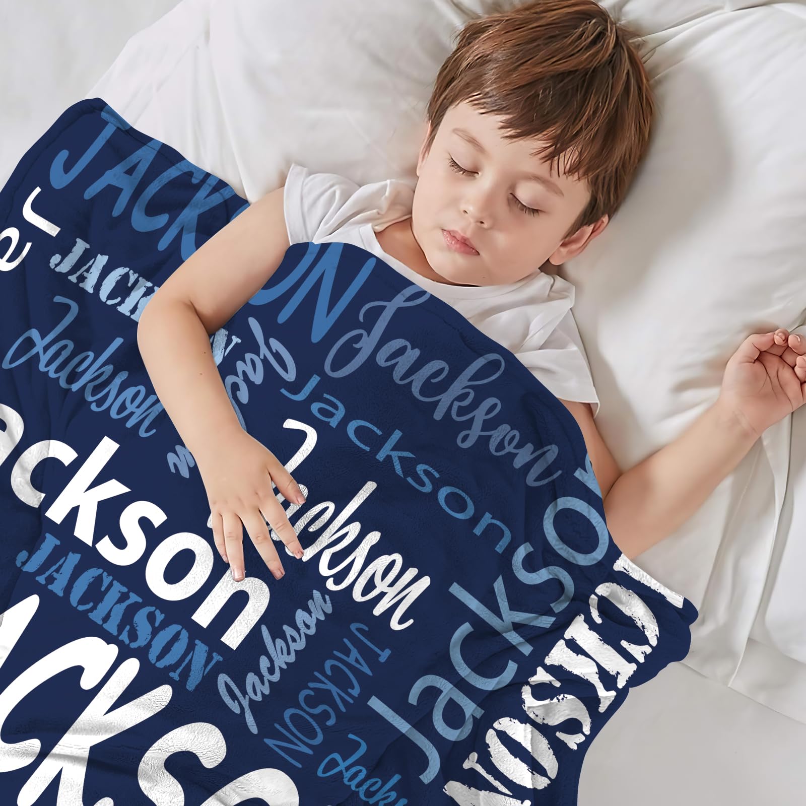 Yofair Ships Next Day, Personalized Blanket Gifts for Teen Boys Custom Blankets with Name Flannel Throw Boys Blanket Customized Gifts for Kids Adult