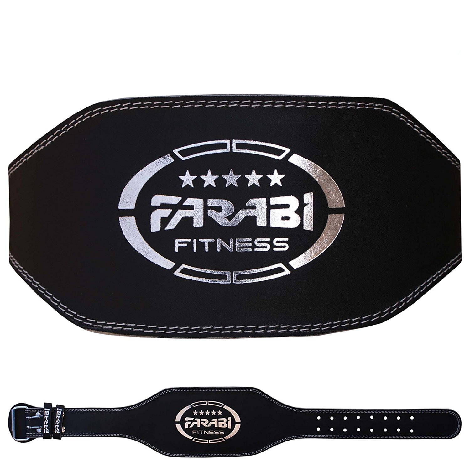 farabi sports Weight Lifting Body Building Gym Leather Belt Wide (S/M)