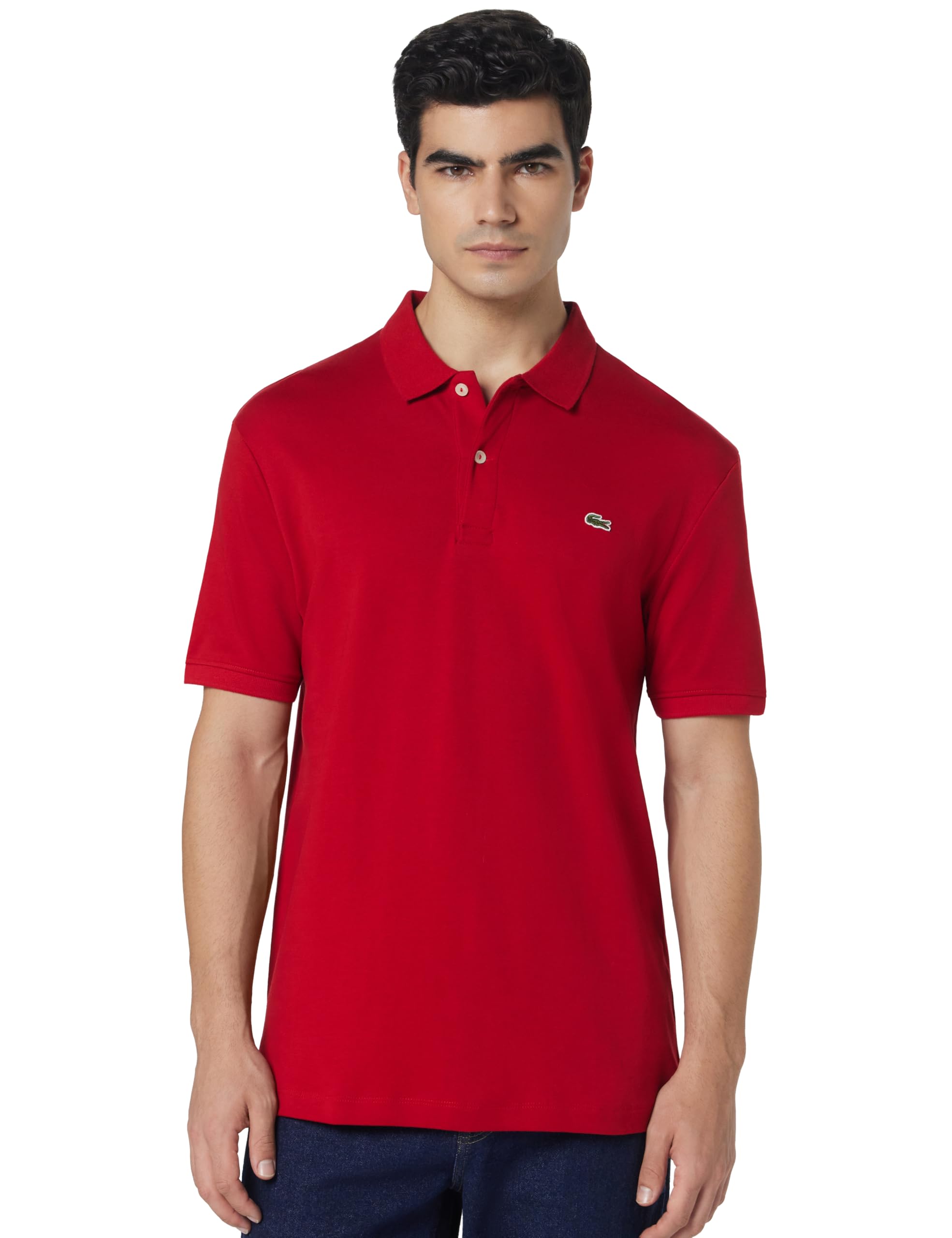 lacoste Men's Solid Regular Fit Polos-picture-23