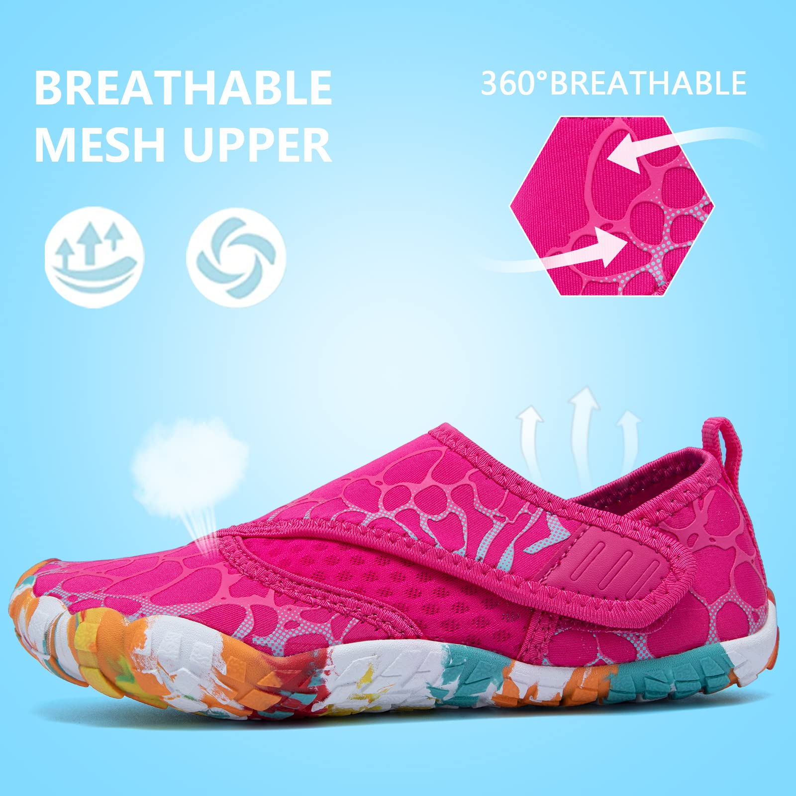 CIOR Zapatos acuáticos para niños y niñas, tenis deportivos ligeros, de secado rápido (bebé/niño pequeño/niño grande)