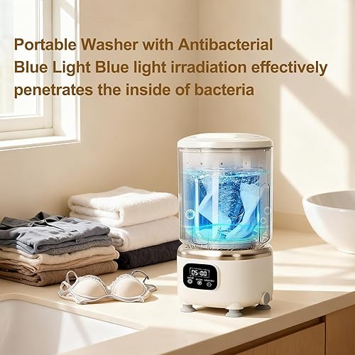 Miniatura 4 de Underwear Washing Machine,Portable Washer & Spin Dryer Combo,Mini Washing Rechargeable Cordless Washing Deep Cleans Small Clothes Small Clothes for