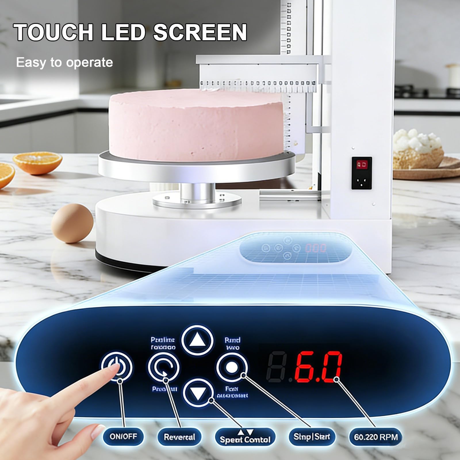 Spandiconcime elettrico e decoratore per torte con velocità regolabile per cottura professionale