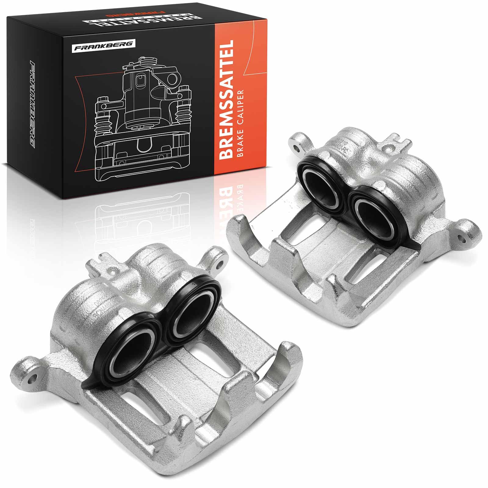 Frankberg Szczypce hamulcowe do zacisku hamulcowego kompatybilne z Leaf 2010-2017 Brake Caliper bez hamulca przedniego lewego i prawego, zestaw 2 pistonów, zestaw dwóch sztuk zamiennika # 41011-1VA0B