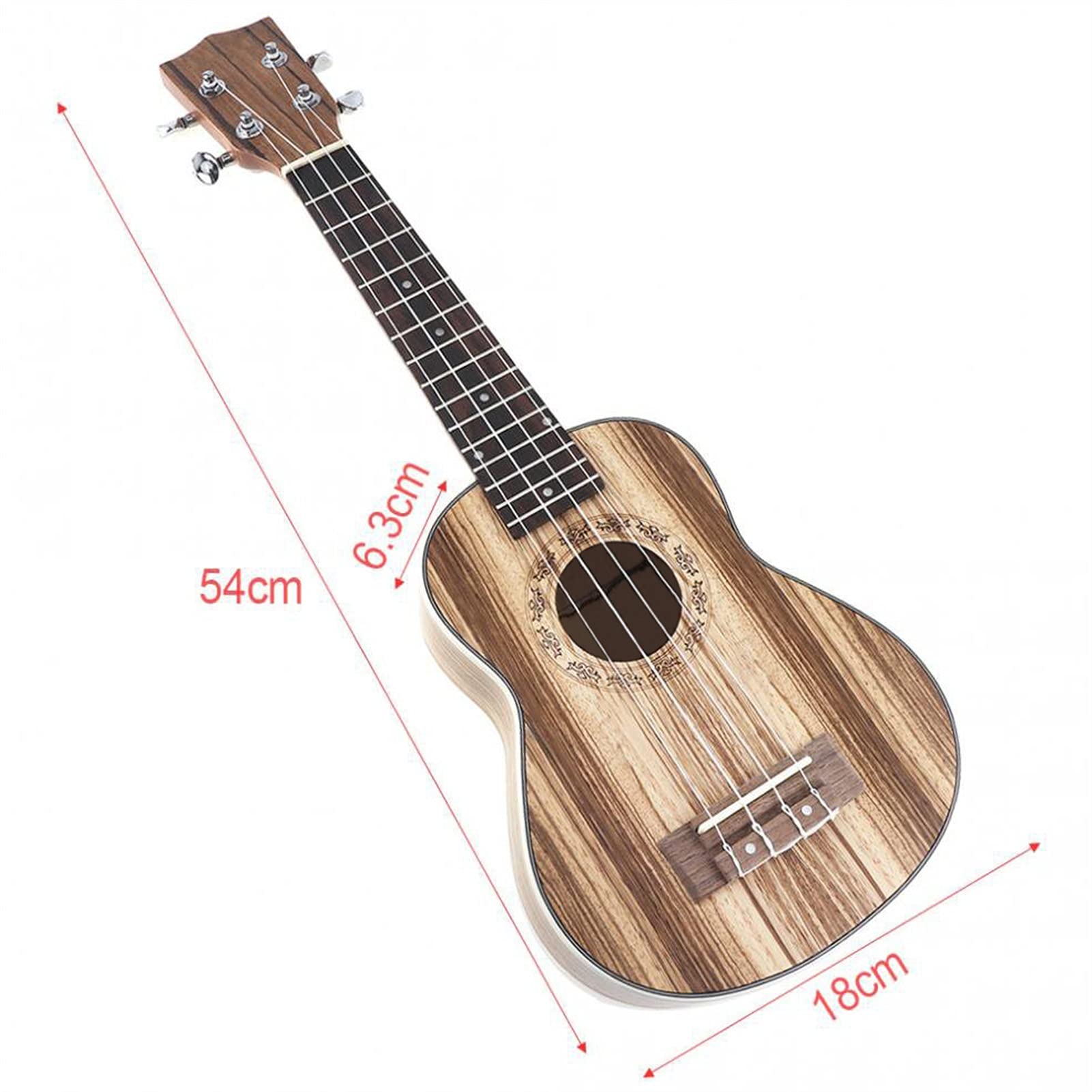 Ukulele koncertowe Początkujący Ukulele 21- calowy Wysokiej Jakości Przenośne Sopranowe Ukulele 15 Fret Cztery Struny Zebra Guitar Guitar Ukelele Muzykalny Instrument Struszony