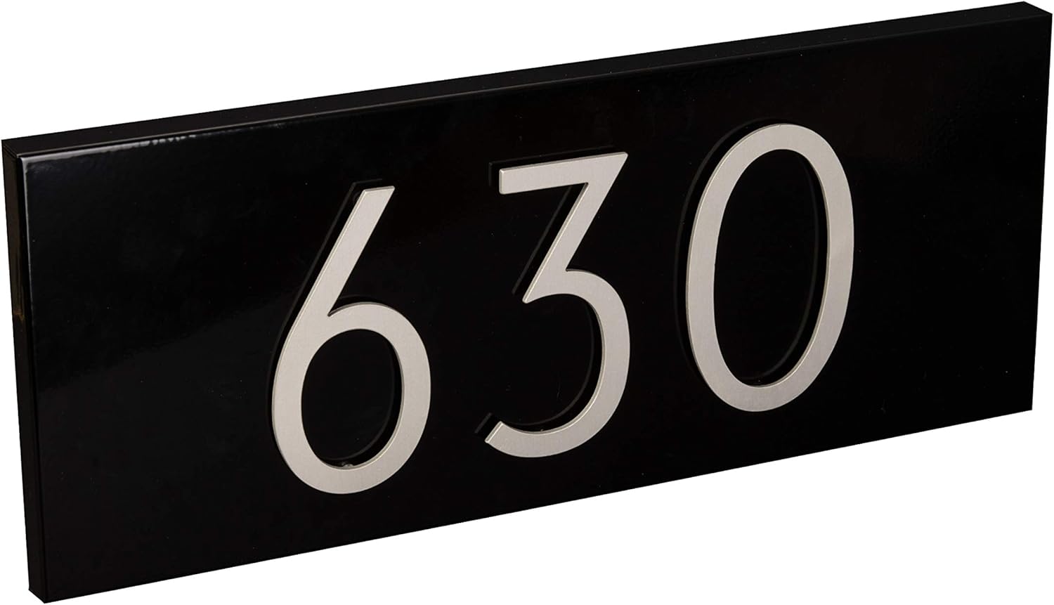 modbox USA Modern 15 x 6 Address Plaque with Aluminum House Numbers (black)