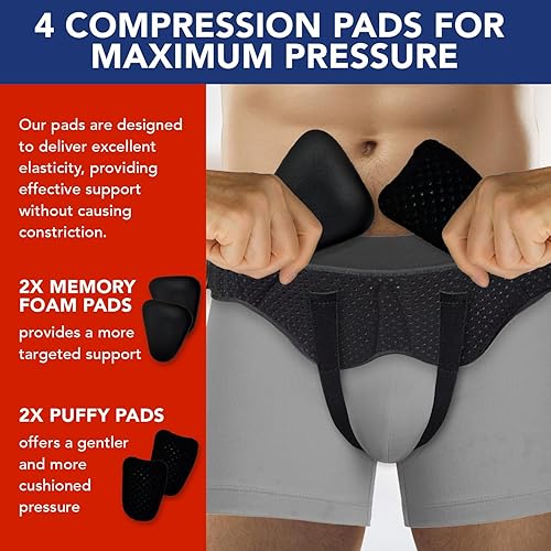 Miniatura 3 de Doctor Developed Hernia Belts for Men - Inguinal Hernia Support Belt for Men & Women - Hernia Belt Truss Left or Right Side Supportive Groin Pain