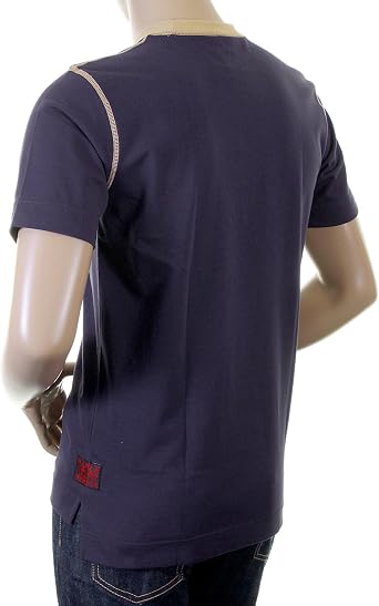 EVISU Early Original Genuine Rare Denim Diner ES03MTS06 J48 Ink t Shirt EVIS0272
