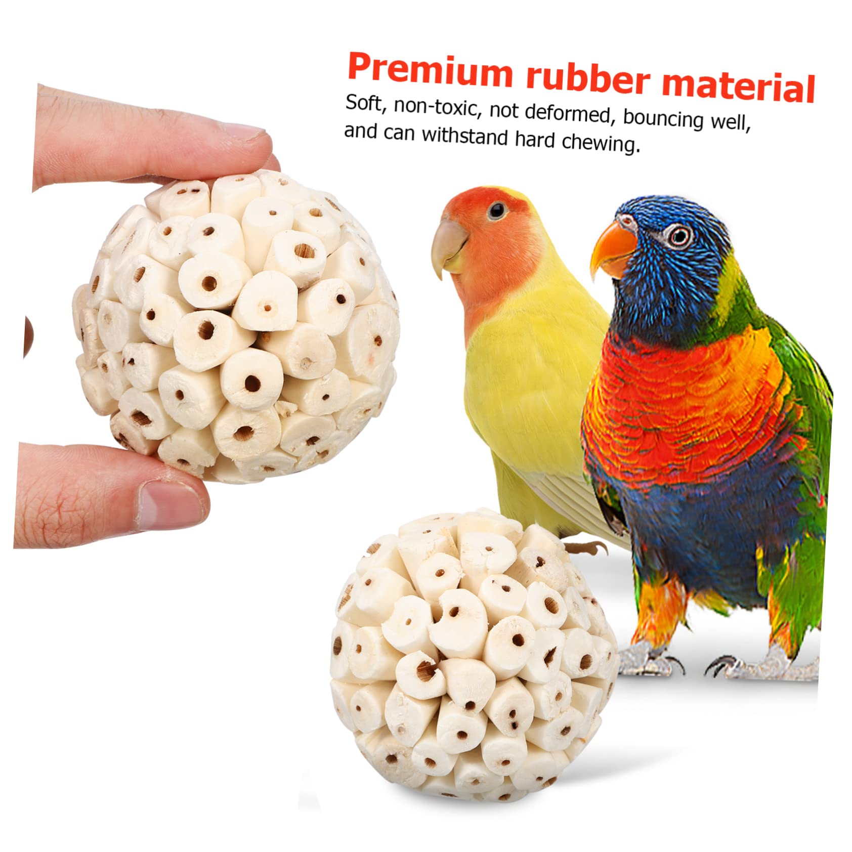 Toddmomy 12piezas Juguetes para Aves De Masticar De Goma para Entrenamiento De Coloridas y Divertidas para Periquitos Cotorras y Aves Pequeñas