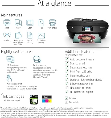 Miniatura 3 de HP Envy 7855 - Impresora inalámbrica de inyección de tinta a color todo en uno impresión de fax de escaneo de copia - 15 ppm 4800 x 1200 dpi