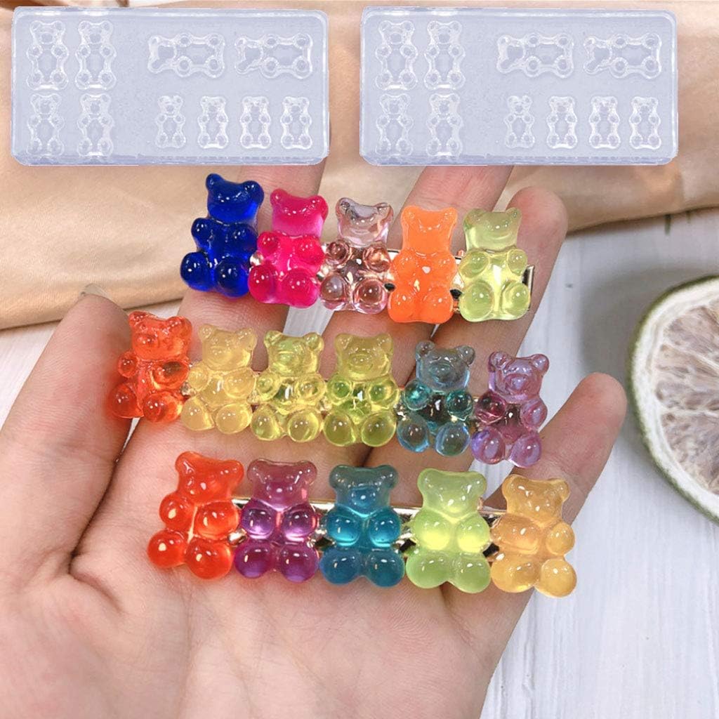 Bear Nail Art Mold 3D Silicone Carving Acrylic Uv Gel Girl Decoration Tool Making Kit Food Grade
