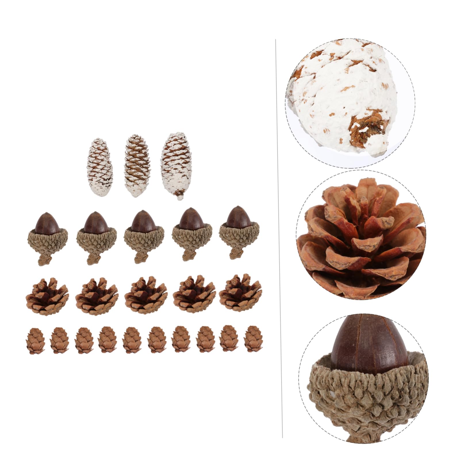 Abaodam 3 Set Decorazione Natalizia Fai Da Te Con Pigne Portacandele Con Lumino Riempitivo Per Vasi Natalizi Autunnali Decorazioni Per La Stanza Decorazioni Natalizie Per La 23 pezzi*3