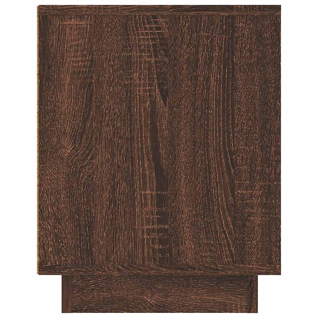 Drewnopochodna z szufladami pod telewizor z 2 komorami brąz 80x35x45 cm