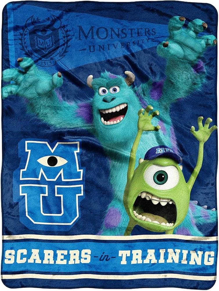 Amazon.com: Disney Monsters Inc University Scarers in Training Micro  Raschel Throw Blanket 46"x60" (116cm x 152cm) : Sports & Outdoors