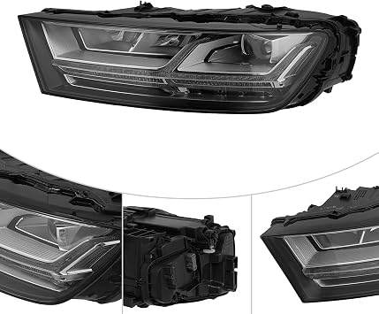 Front Full LED Headlight Assembly for 2017-2019AUDI Q7 (For Full LED Model),Left Side Front Headlight Replacement,Headlight Clear Lens (Left Side)