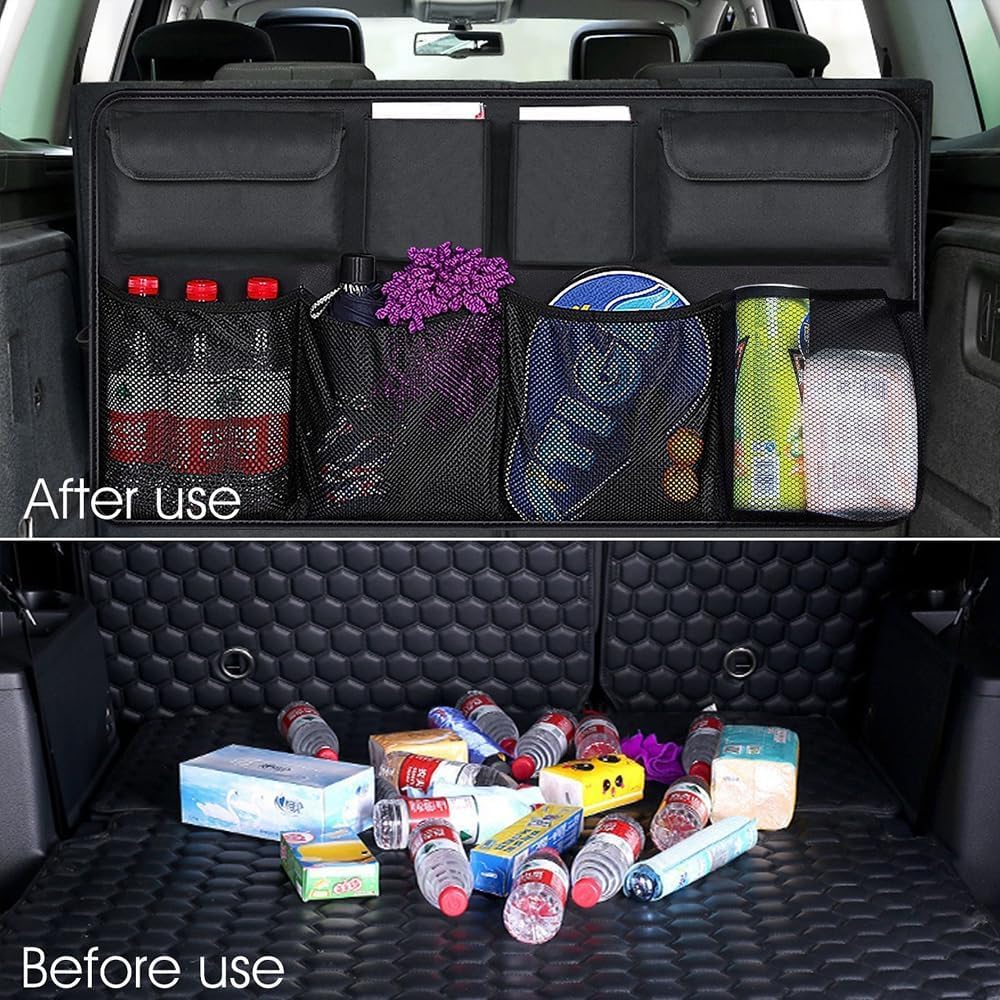 Organizer do bagażnika samochodowego do AUDI Q5 8R Q3 A4 Allroad/Avant, duży składany organizer do przechowywania samochodu, akcesoria podróżne na tylne siedzenie