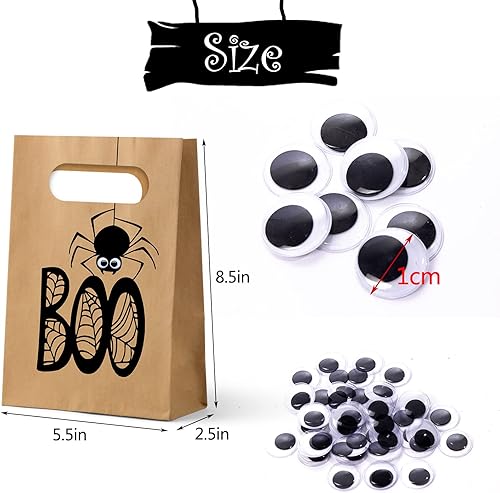Miniatura 2 de WEEPA Bolsa de regalos de Halloween, 24 bolsas de Halloween para dulces, bolsas de regalo de Halloween, bolsas de regalo de papel a granel para niños